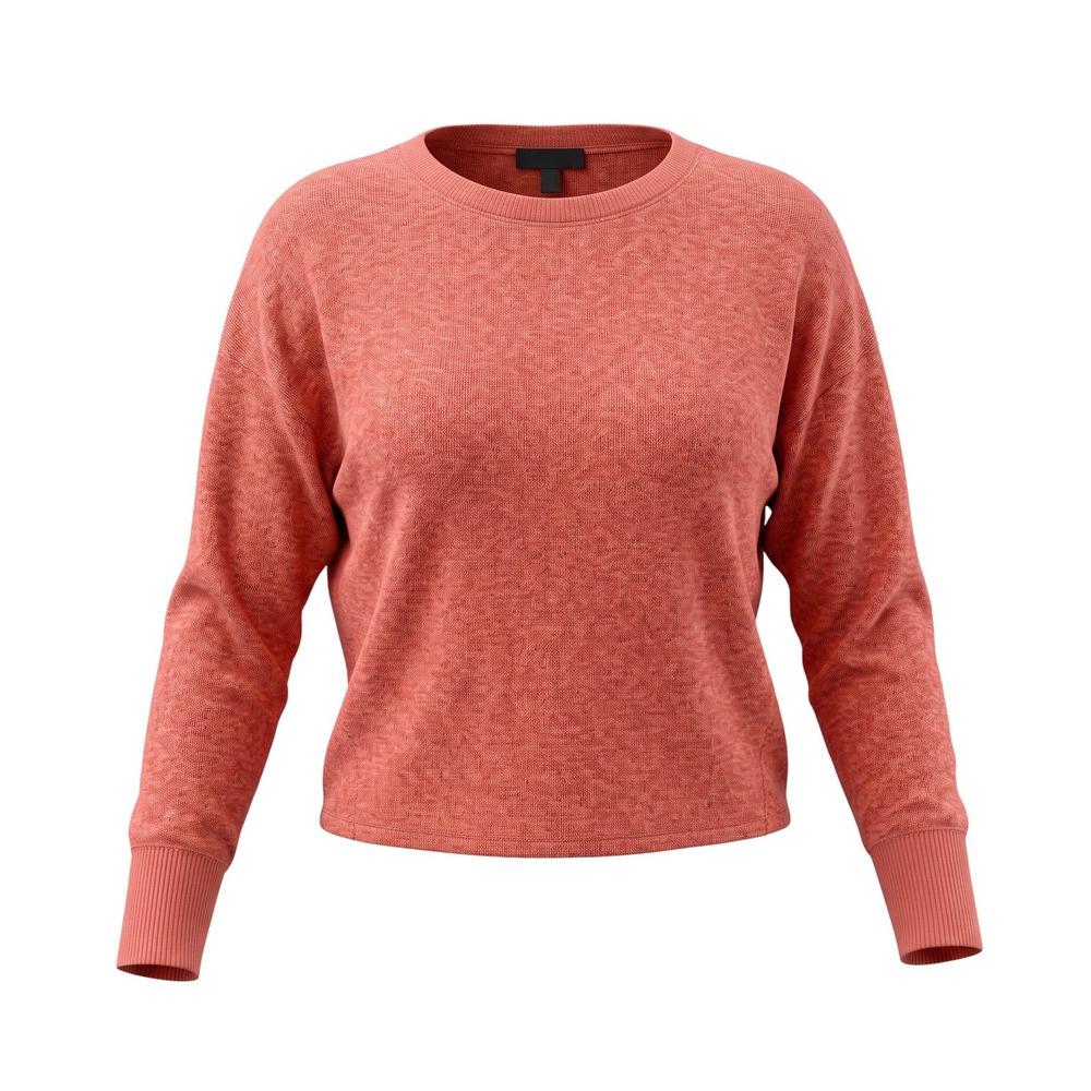 Anthropologie Sweater XS Coral Pink Linen Blend Lightweight Boho Coastal Relaxed